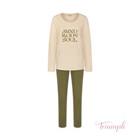 Triumph Sets pizsama szett khekizöld bézs